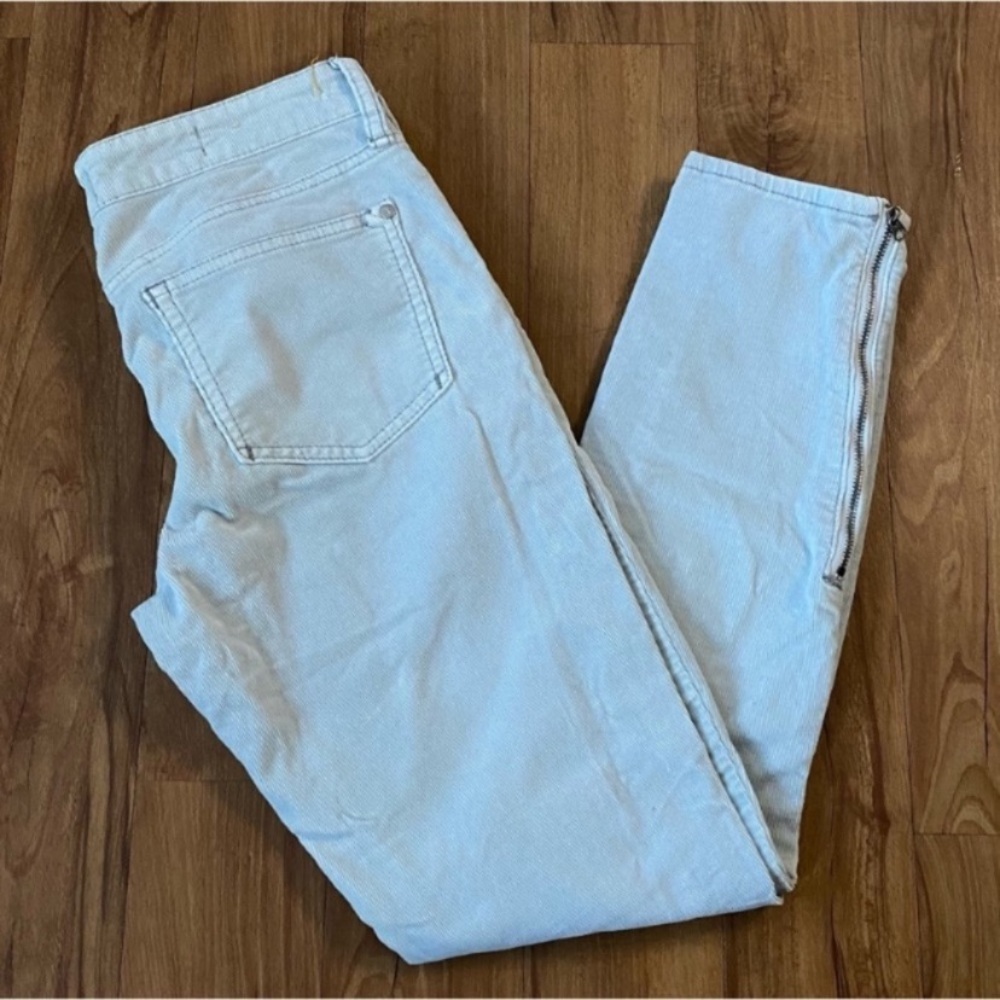 Anthropologie Pilcro Corduroy Skinny Leg Pants Side Zips Women’s Size 26 - Picture 11 of 16
